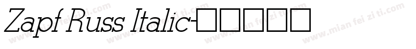 Zapf Russ Italic字体转换